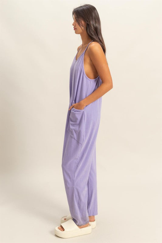 HYFVE Relaxed Fit Mineral Washed Overalls with Pockets