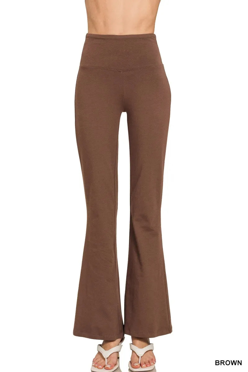 Wide Waistband Yoga Flare Pants Stylish, Flattering & Comfy Fit