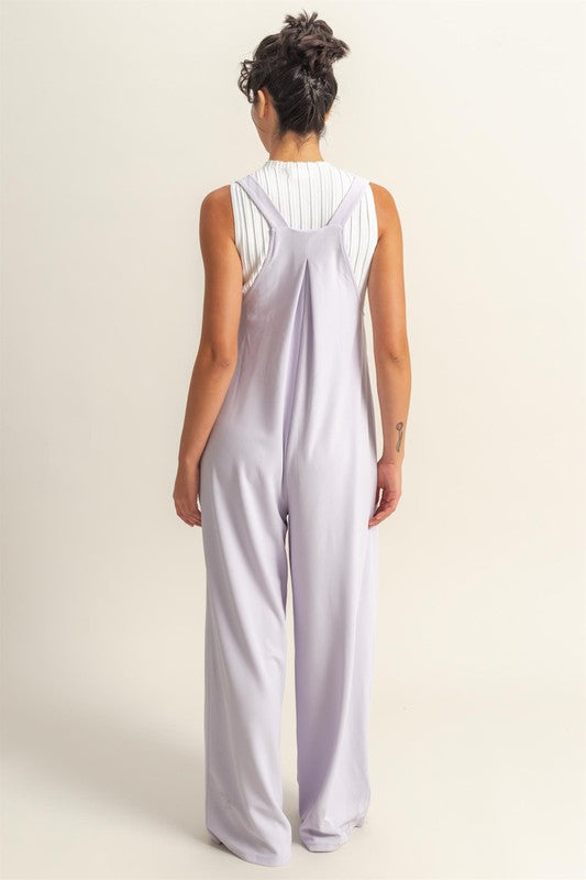 HYFVE Pleated Detail Front Pocket Wide Strap Overalls