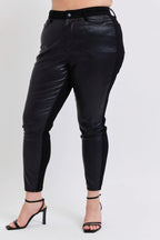 Judy Blue High Waist Black Faux Leather Pants – Sleek Skinny Fit