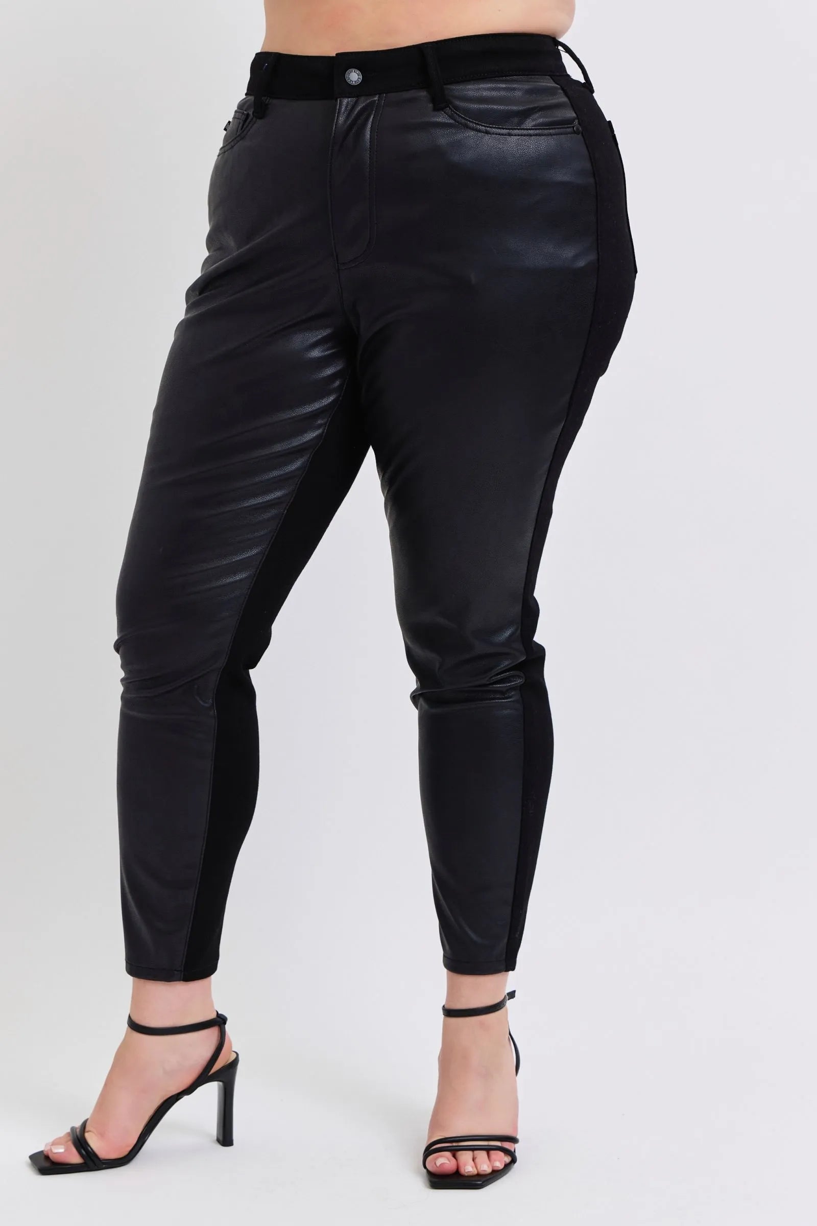 Judy Blue High Waist Black Faux Leather Pants – Sleek Skinny Fit
