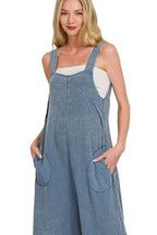 Double Gauze Wide-Leg Overalls – Lightweight, Washed & Effortless
