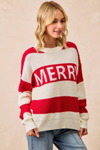 MERRY Graphic Holiday Pullover Sweater