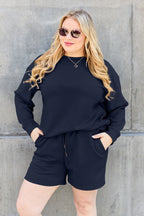 Textured Long Sleeve Top & Shorts Set – Comfy, Stylish & Versatile