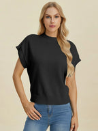 Mock Neck Short Sleeve Sweater – Chic, Cozy & Versatile