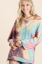 Tie-Dye Print French Terry Sweatshirt | Cozy Women’s Casual Pullover