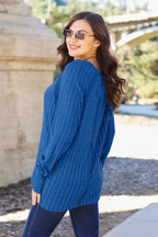 Ribbed Round Neck Knit Top – Classic, Cozy & Versatile