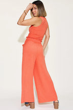 Ribbed Tank & Wide Leg Pants Set – Chic, Comfy & Effortless