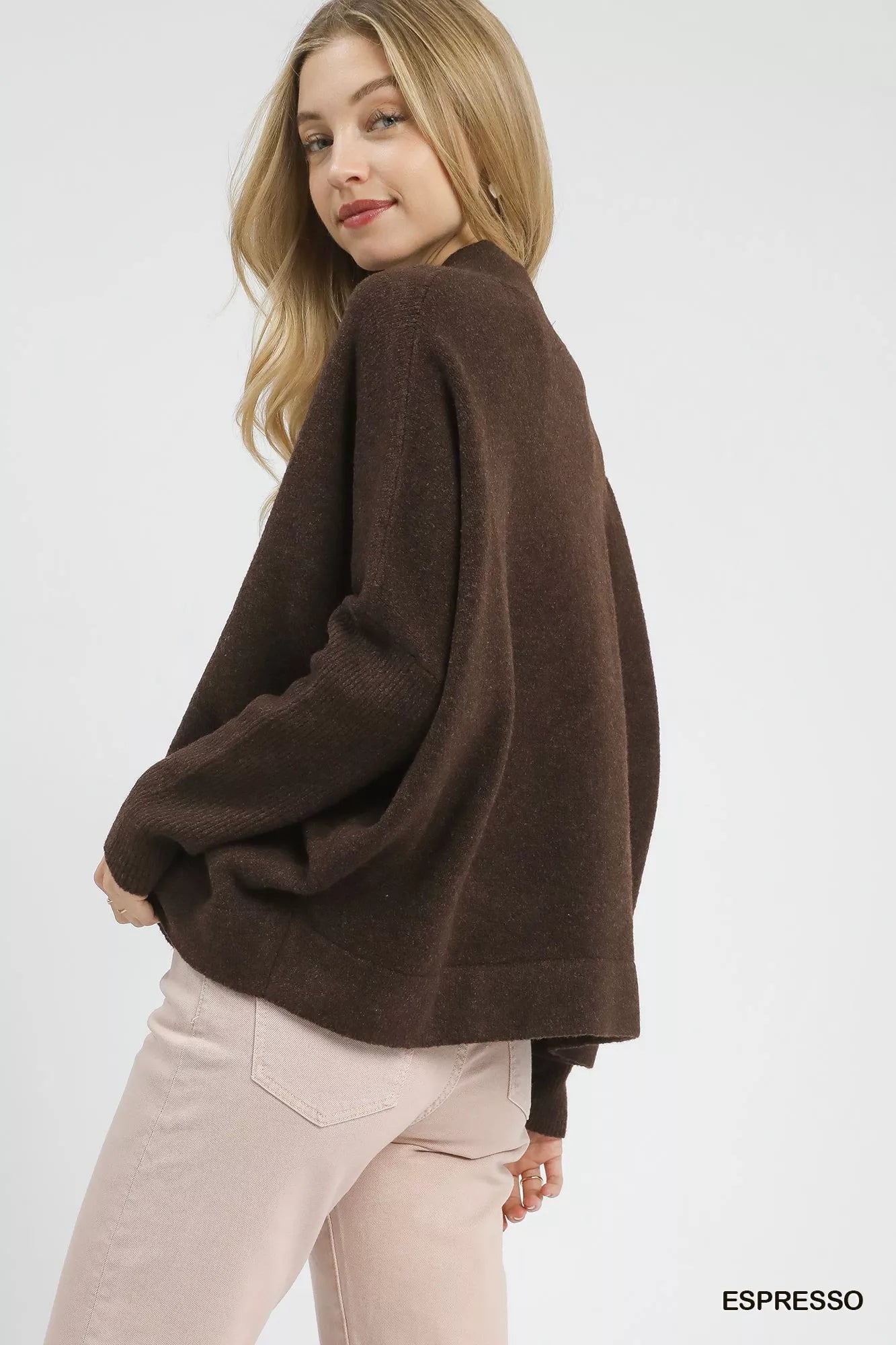 Cozy Knit V-Neck Sweater Top