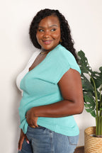 Color Block V-Neck Knit Top – Modern, Stylish & Versatile