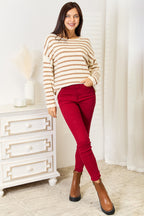 Striped Boat Neck Sweater – Classic, Chic & Versatile Style