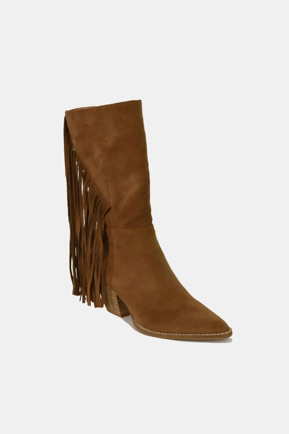 Suede Fringe Point Toe Boots – Boho Chic Festival Footwear
