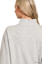 Half-Zip Pullover Sweatshirt – Soft Fleece, Relaxed Fit & Cozy Style