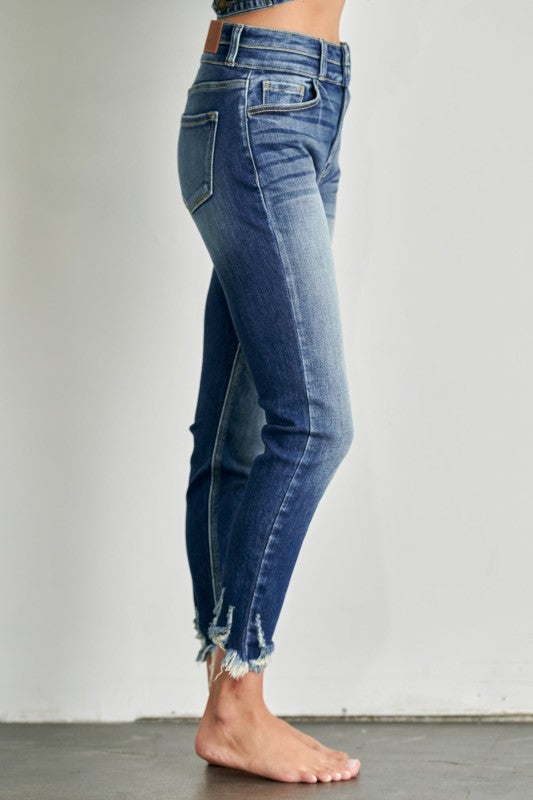 Artemis Vintage High Rise Double Waist Skinny Jeans – Sleek Ankle Fit
