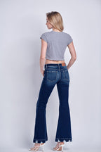 Artemis Vintage Mid Rise Stretch Super Flare Jeans Retro Comfy Fit