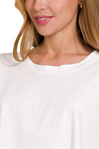 Zenana Premium Cotton Oversized Round Neck Boxy T-Shirt – Soft & Relaxed Style