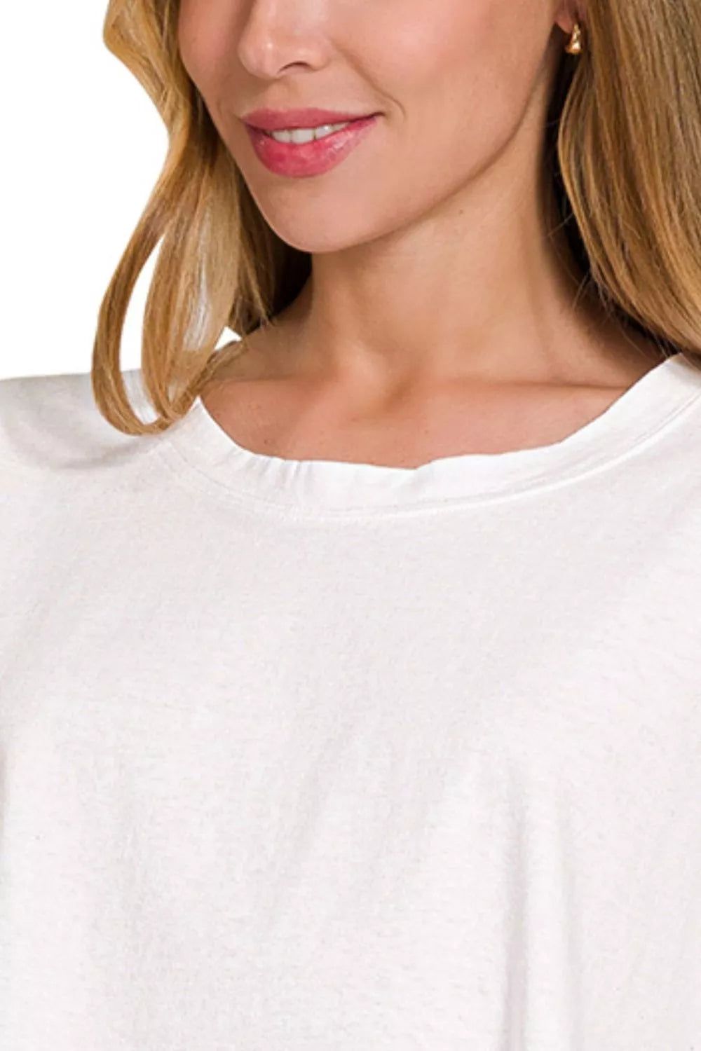 Zenana Premium Cotton Oversized Round Neck Boxy T-Shirt – Soft & Relaxed Style