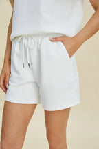 Textured Flounce Sleeve Top & Shorts Set – Stylish & Comfy 2-Piece