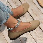 Round Toe Knit Ballet Flats – Comfortable Everyday Slip-Ons