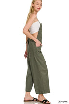 Woven Spaghetti Strap Overalls – Lightweight Casual Summer Style