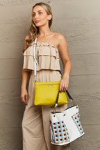 Nicole Lee 3-Piece Bag Set – Shoulder, Crossbody & Heart Coin Pouch