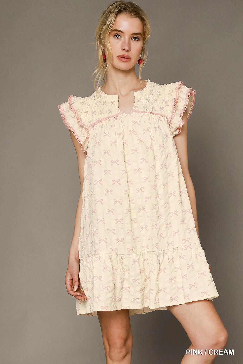 Floral Ruffle Cap Sleeve Mini Dress Lightweight & Feminine Style