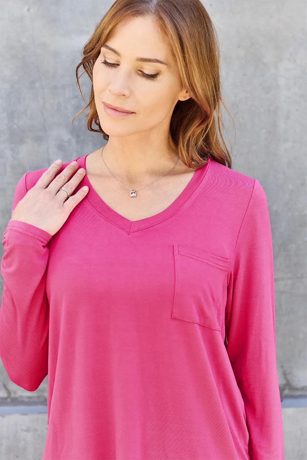 V-Neck Long Sleeve Top – Classic, Flattering & Versatile