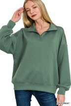 Scuba Quarter-Zip Sweatshirt | Modern Women’s Casual Pullover Top