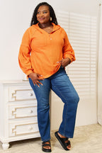 Waffle Knit Hoodie with Side Slit – Cozy, Trendy & Versatile