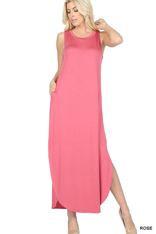 Zenana Viscose Sleeveless Maxi Dress