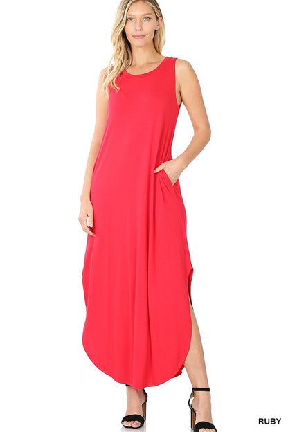 Zenana Viscose Sleeveless Maxi Dress