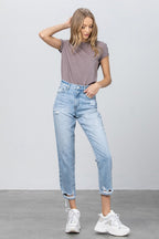 Insane Gene High Rise Tapered Jeans – Sleek Fit with Modern Style
