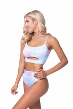 Beach Joy Tie Dye High Waist Bikini – Trendy Vibrant Swim Set
