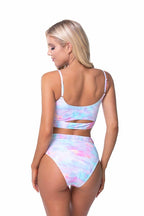 Beach Joy Tie Dye High Waist Bikini – Trendy Vibrant Swim Set