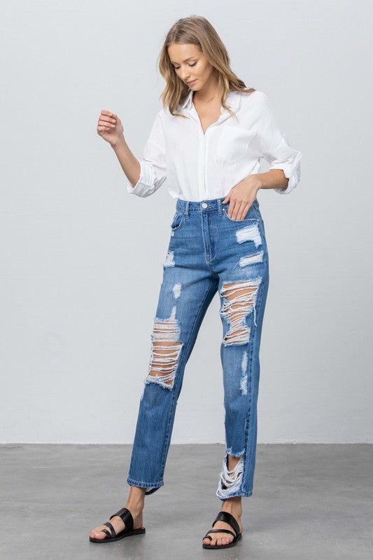 Insane Gene High Rise Straight Jeans – Classic Fit with Modern Style