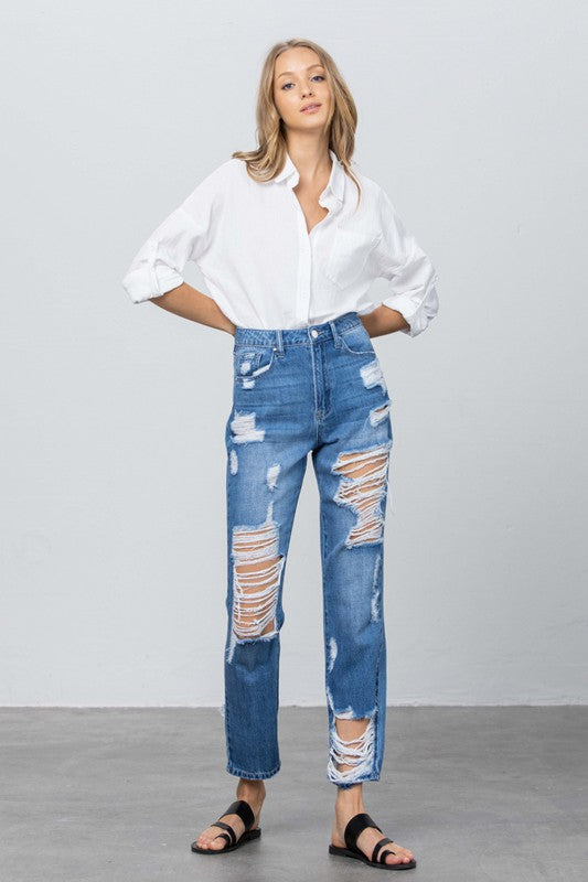 Insane Gene High Rise Straight Jeans – Classic Fit with Modern Style