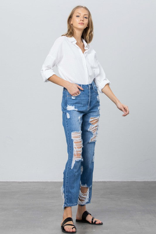 Insane Gene High Rise Straight Jeans – Classic Fit with Modern Style