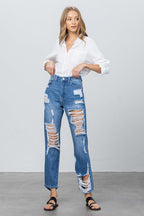 Insane Gene High Rise Straight Jeans – Classic Fit with Modern Style