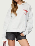 Drop Shoulder Graphic Hoodie with Kangaroo Pocket – Trendy Casual
