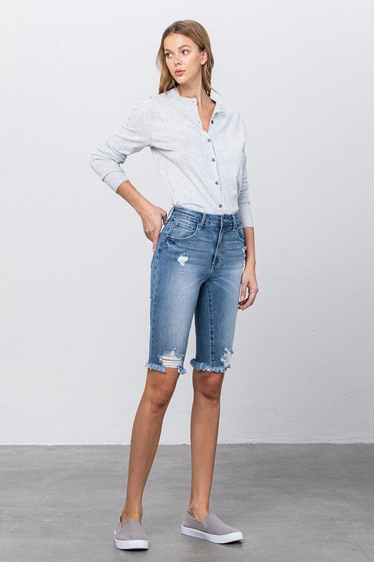 Insane Gene High Rise Heavy And Long Bermuda Shorts