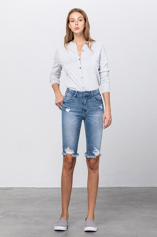 Insane Gene High Rise Heavy And Long Bermuda Shorts