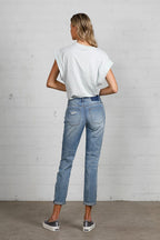 Insane Gene Mid Rise Destroyed Jeans – Edgy Distressed Denim Style