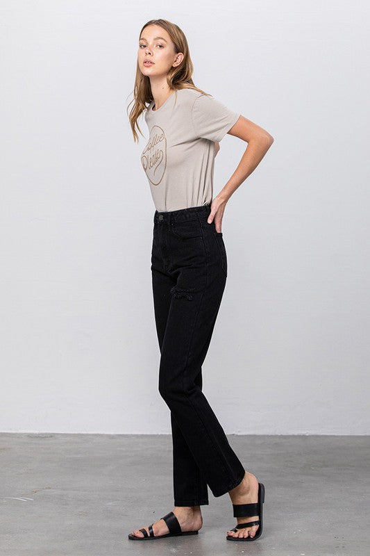 Insane Gene Jadon Ripped Mom Jeans – Edgy Vintage Denim Style