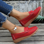 Weave Wedge Heeled Loafers – Comfortable Chic Everyday Shoes