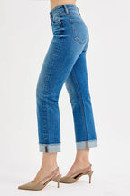 Dreamkue-Risen Women's High Rise Boyfriend Fit Ankle Jeans Relaxed Stretch Denim Pants