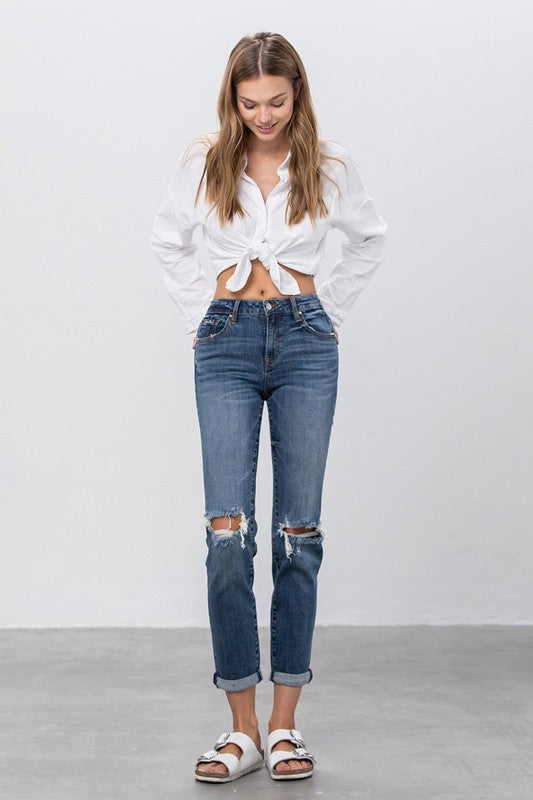Insane Gene Mid Rise Slim Boyfriend Jeans – Relaxed Modern Fit