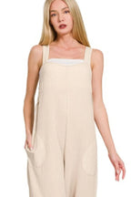 Double Gauze Wide Leg Overalls – Washed, Lightweight & Relaxed Fit