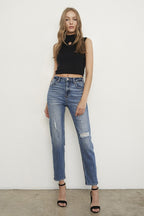 Insane Gene High Rise Girlfriend Jeans – Relaxed Fit, Effortless Style