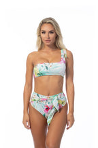 Beach Joy Tropical One Shoulder Bikini – Bold & Trendy Swim Set