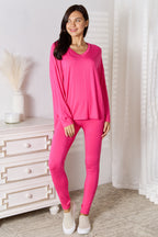 V-Neck Long Sleeve Lounge Set – Cozy, Stylish & Effortless